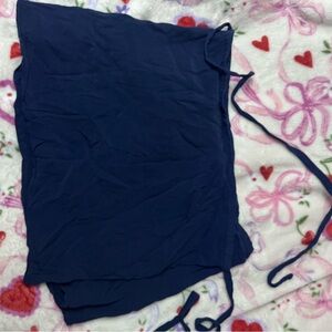 Aritzia Sunday Best Navy Wrap Skirt